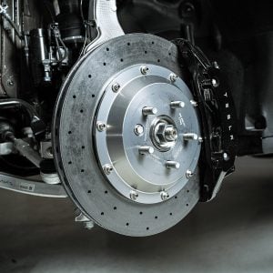 Tesla Model S / Plaid (2021+) Front Large Sweep Carbon Ceramic Rotor + Brake Pad Kit