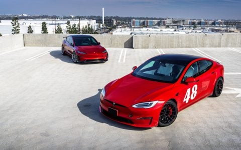Red Mica Tesla Model S Plaid _ Ultra Red Tesla Model 3 Performance Highland Track Builds with UP-03 Forged Race Wheels 3840px (17)_1