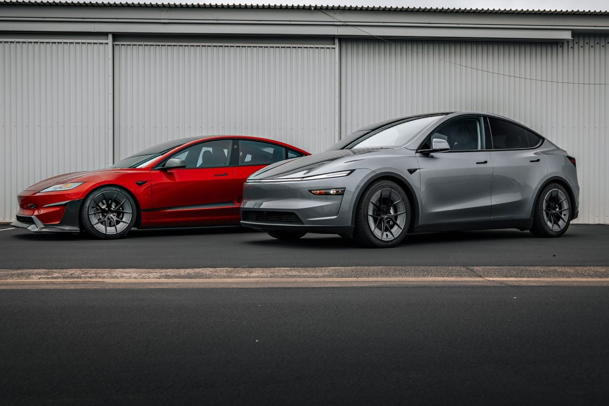 Red Rocket 2024 Tesla Model 3 Performance & Model Y Launch Edition on UP Forged UP-RW Road Warrior Wheels