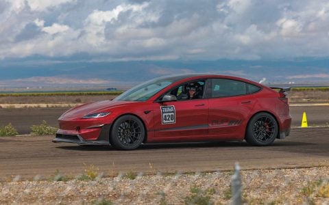 Red Rocket Tesla Model 3 Race Car by Unplugged Performance