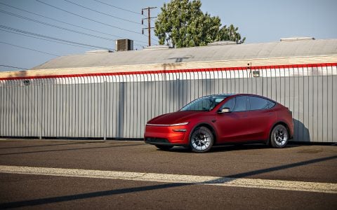 2026 Satin Red Tesla Model Y Juniper on 20 Inch UP Forged UP-RW Road Warrior Wheels 1 2026 Satin Red Tesla Model Y Juniper on 20 Inch UP Forged UP-RW Road Warrior Wheels