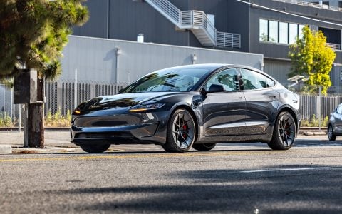 Stealth Grey Tesla Model 3 Highland with 20-inch UP Forged UP-RW Road Warrior Wheels 20