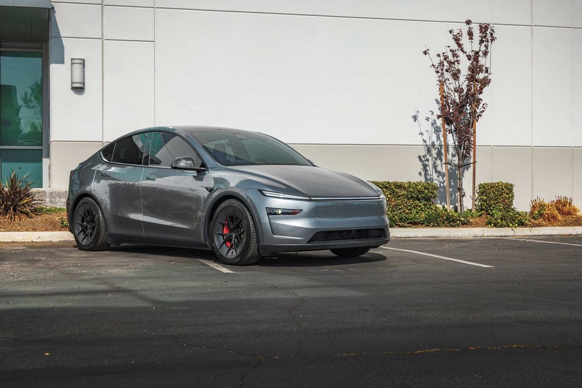 2026 Quicksilver Tesla Model Y Juniper on UP Forged UP-RW aka Road Warrior Wheels