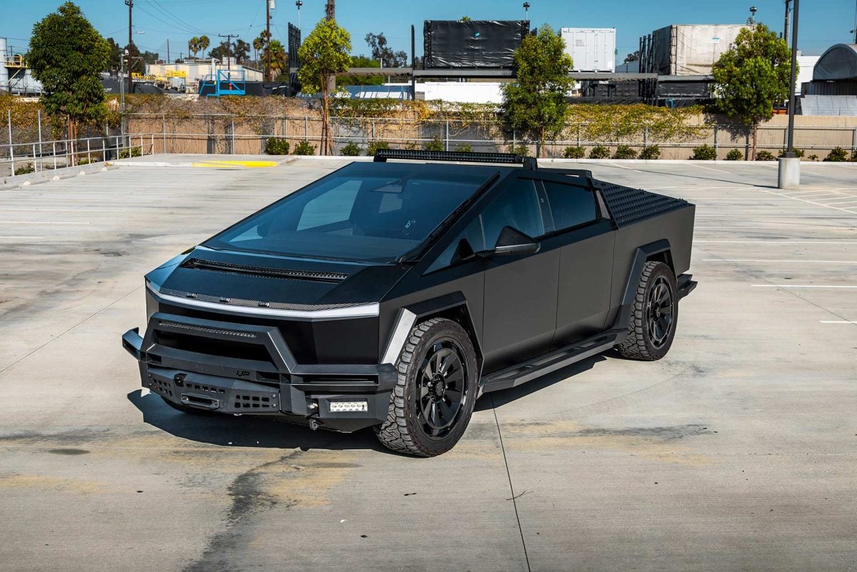Satin Black Tesla Cyberbeast with 24-Inch UP Forged CYBRNOVA in Satin Black
