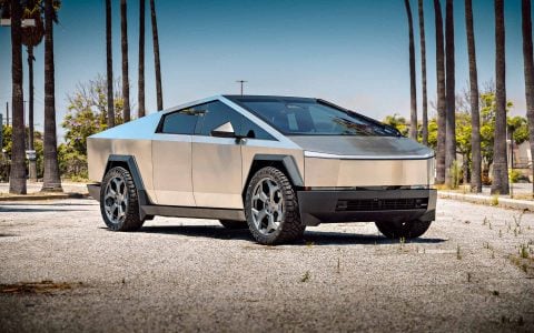 Tesla Cybertruck UP Forged CYBRSPOKE Satin Titanium 24 Inch Wheels