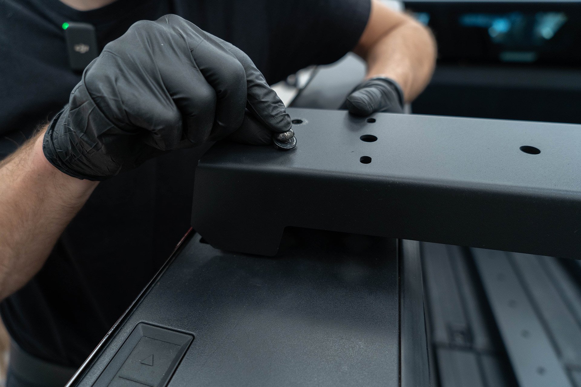 Tesla Cybertruck UP INVINCIBLE HD Roof Rack and MOLLE Panel - Installation 15