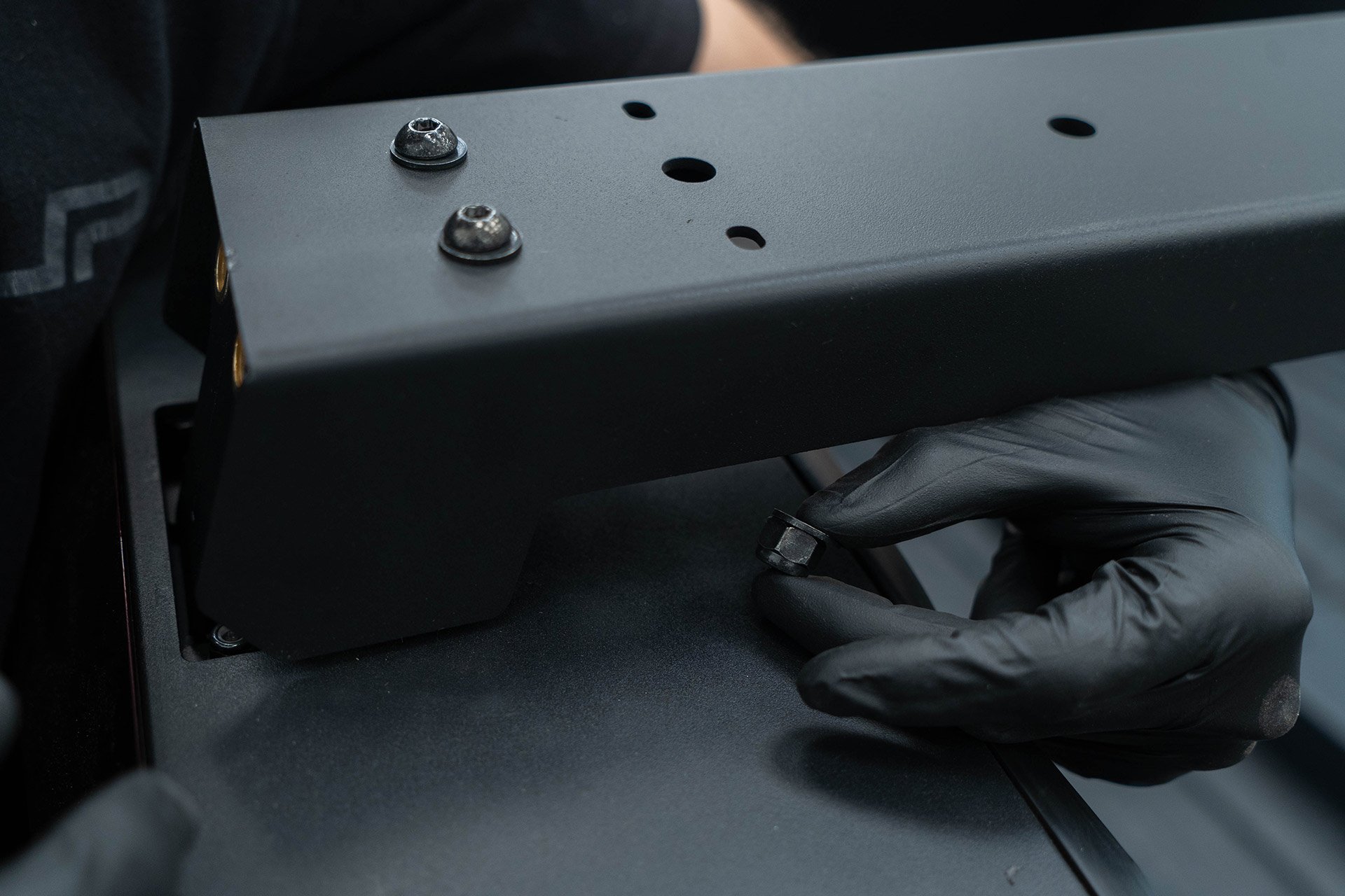 Tesla Cybertruck UP INVINCIBLE HD Roof Rack and MOLLE Panel - Installation 17