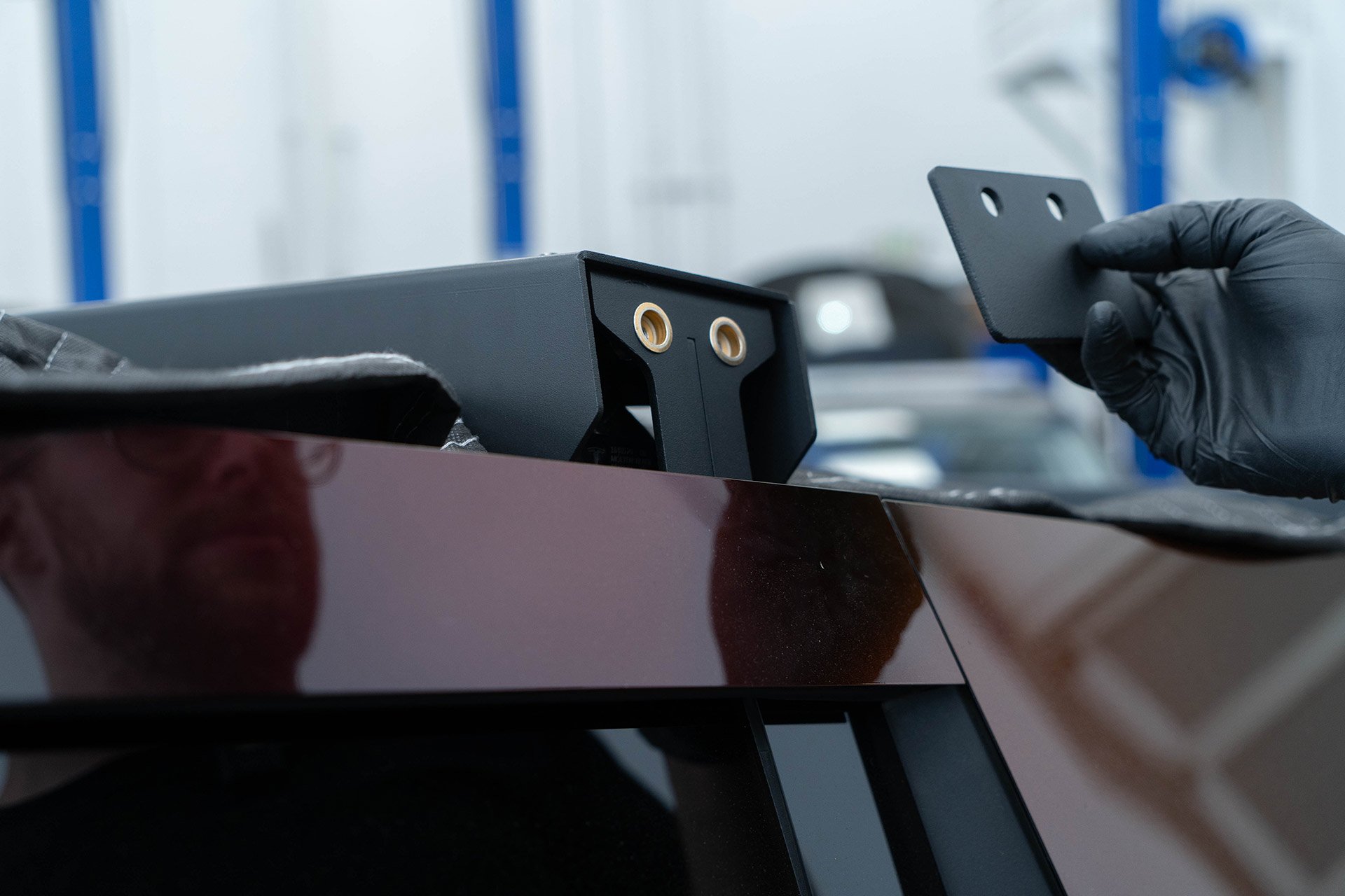 Tesla Cybertruck UP INVINCIBLE HD Roof Rack and MOLLE Panel - Installation 24