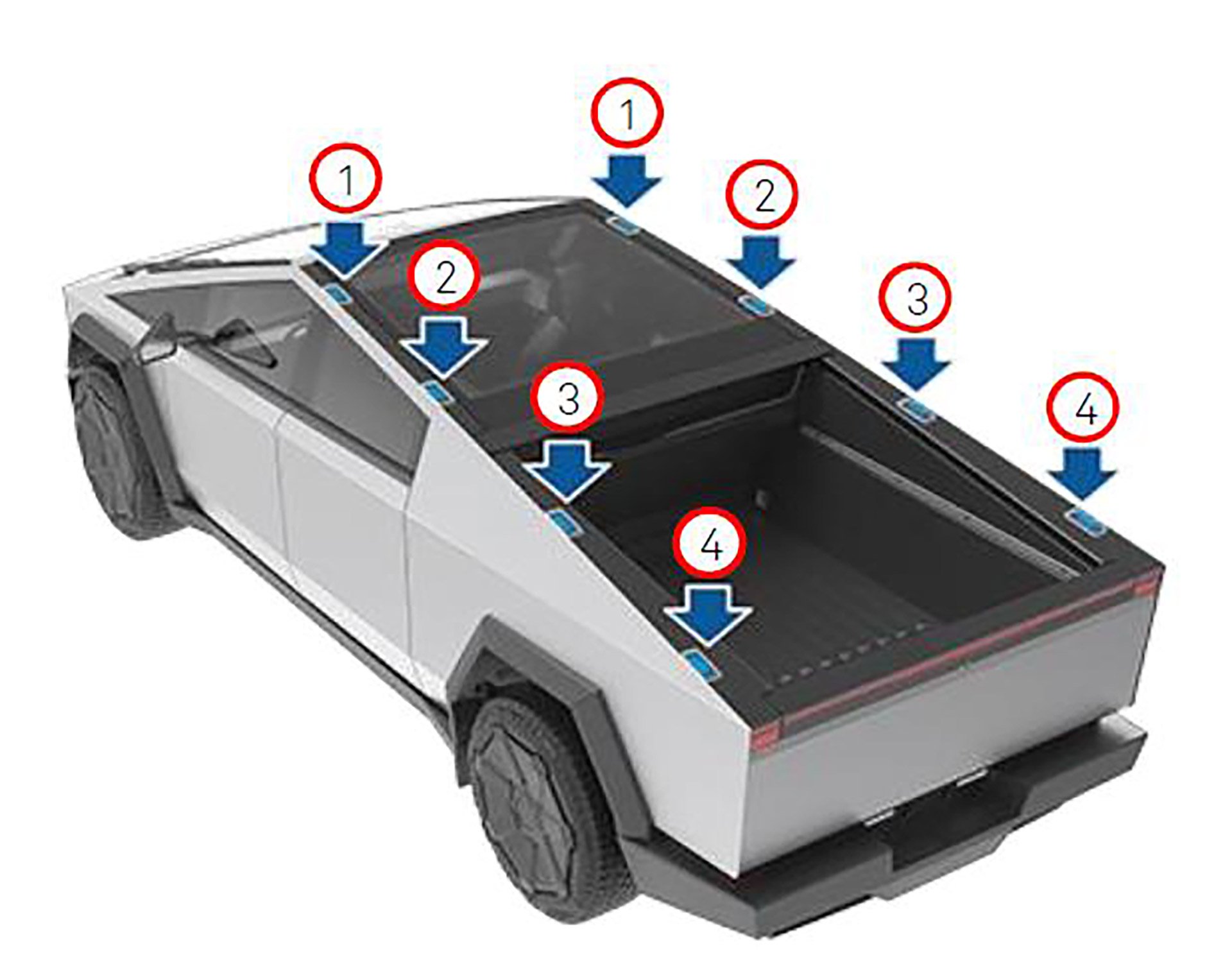 Tesla Cybertruck UP INVINCIBLE HD Roof Rack and MOLLE Panel - Installation 4