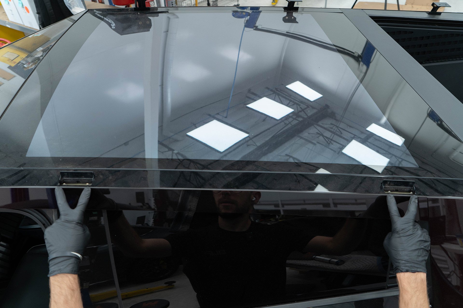 Tesla Cybertruck UP INVINCIBLE HD Roof Rack and MOLLE Panel - Installation 5