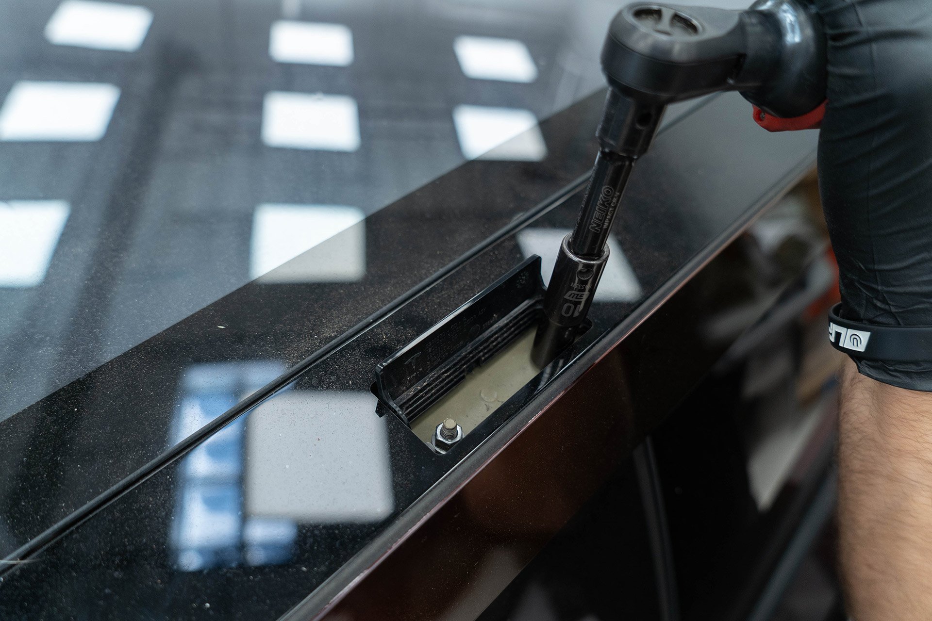 Tesla Cybertruck UP INVINCIBLE HD Roof Rack and MOLLE Panel - Installation 6