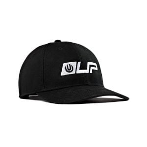 UP Badge Snapback Cap Hat, Black with White Logos