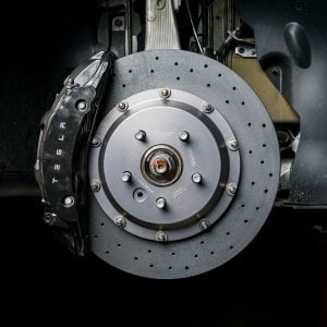 Tesla Model X / Model X Plaid (2021+) Big Sweep Carbon Ceramic Front Rotor + Brake Pad Kit