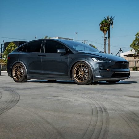 Stealth Grey Tesla Model X Long Range with UP Forged UP-03 Satin Bronze Wheels