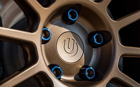 Stealth Grey Tesla Model X Long Range with UP Forged UP-03 Satin Bronze Wheels