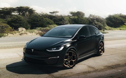 Satin Black Tesla Model X Long Range with UP Forged UP-05 Wheels in Satin Bronze 2 Satin Black Tesla Model X Long Range with UP Forged UP-05 Wheels in Satin Bronze