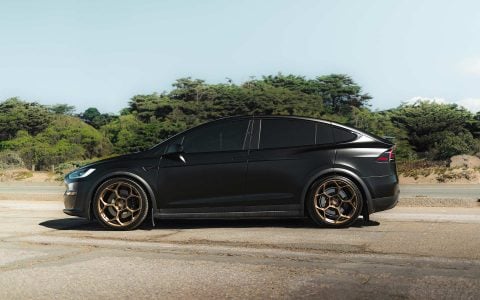 Satin Black Tesla Model X Long Range with UP Forged UP-05 Wheels in Satin Bronze 10 Satin Black Tesla Model X Long Range with UP Forged UP-05 Wheels in Satin Bronze