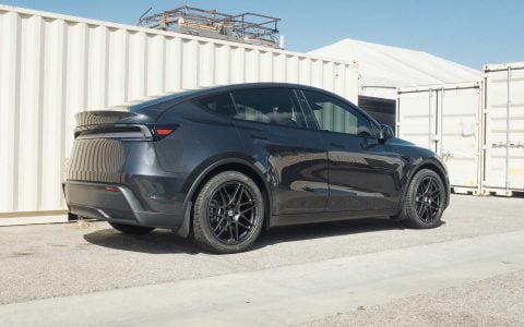 Stealth Grey Tesla Model Y Long Range with UP x BBS Flugplatz Wheels in Asteroid Graphite
