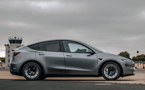 Tesla Model Y Juniper on UP-RW Road Warrior Wheel by Unplugged Performance 1
