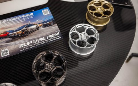 Unplugged Performance parts display showcase for guests to view and learn more about.