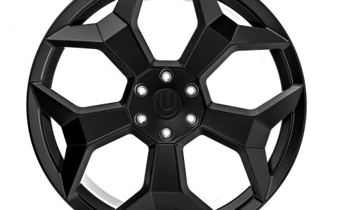 Unplugged Performance Tesla Cybertruck UP Forged Satin Black CYBRSPOKE 24 Inch Wheel 1200px