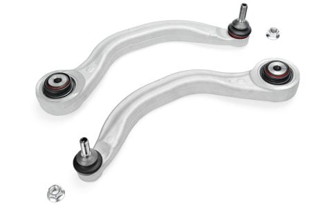 Tesla Model 3 Front Lower Lateral Fore & Compliance Aft Arms with Spherical Bushings 4 Unplugged Performance Tesla Model 3 Front Lower Control Arms Fore Aft Spherical Bushing 2