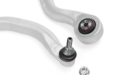 Tesla Model 3 Front Lower Lateral Fore & Compliance Aft Arms with Spherical Bushings 6 Unplugged Performance Tesla Model 3 Front Lower Control Arms Fore Aft Spherical Bushing 5